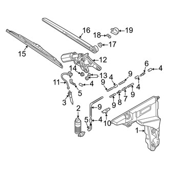 Audi OE - Lift Gate - Washer Components
