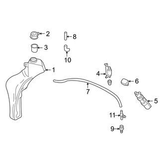 Audi OE - Front Lamps - Washer Components