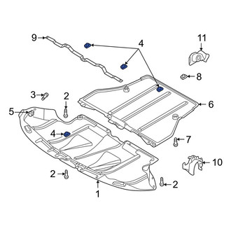 Audi OE - Radiator Support Splash Shield Nut
