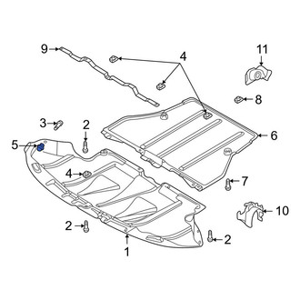 Audi OE - Radiator Support Splash Shield Nut