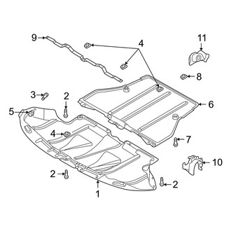 Audi OE - Radiator Support - Splash Shields (2.8L)