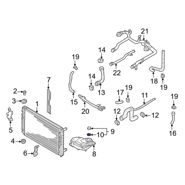 Engine Coolant Reservoir Cap Seal