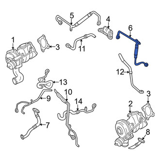 Audi OE - Left Turbocharger Oil Line