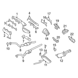 Audi OE - Exhaust System - Exhaust Components (Base 2.8L Automatic Tr)