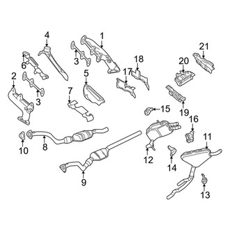 Audi OE - Exhaust System - Exhaust Components (2.8L Automatic Tr)