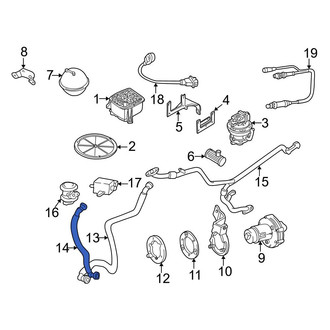 Audi OE - Right Secondary Air Injection Pump Hose