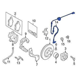 Audi OE - Rear Left ABS Wheel Speed Sensor