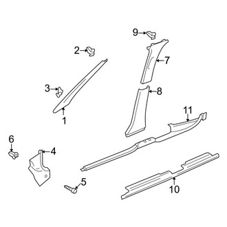 Audi OE - Pillars, Rocker & Floor - Interior Trim (Sedan 1.8L / 2.8L)
