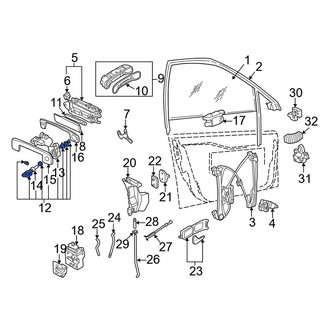 Audi OE - Front Right Door Lock Cylinder