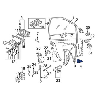 Audi OE - Front Left Window Motor