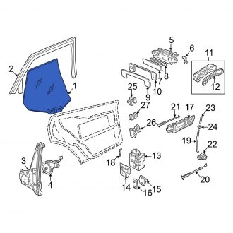 Audi OE - Front Left Door Glass