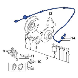 Audi OE - Rear Left ABS Wheel Speed Sensor