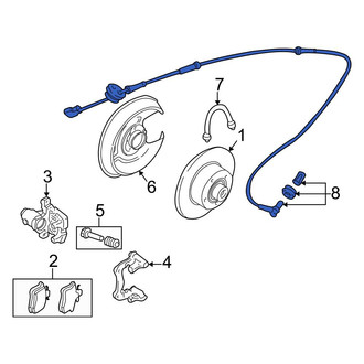 Audi OE - Rear Left ABS Wheel Speed Sensor