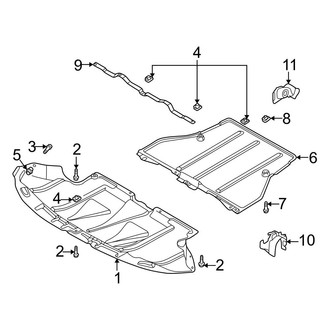 Audi OE - Radiator Support - Splash Shields (1.8L)