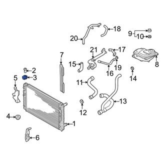 Audi OE - Upper Radiator Insulator