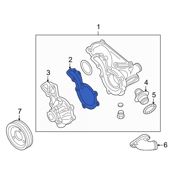 Engine Water Pump Backing Plate Gasket