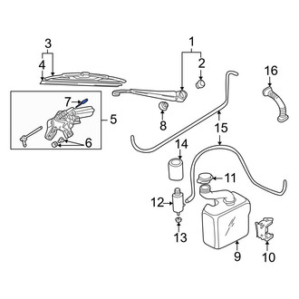 Audi OE - Rear Back Glass Washer Nozzle