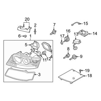 Audi OE - Front Lamps - Headlamp Components (With Xenon Headlamps)