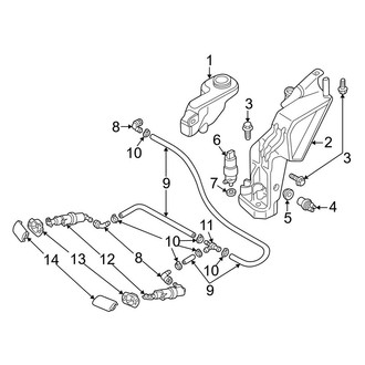 Audi OE - Front Lamps - Washer Components