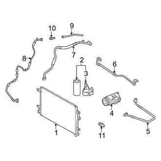 Audi OE - Air Conditioner & Heater - Condenser, Compressor & Lines (1.8L)