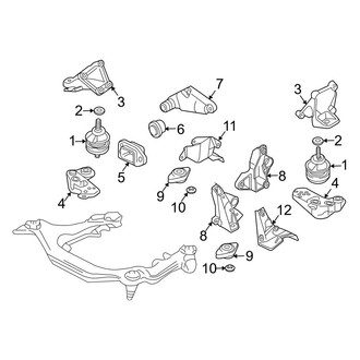Audi OE - Engine / Transaxle - Engine & Transmission Mounting (Sedan / Wagon Automatic Tr)