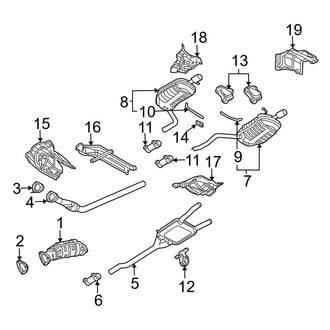 Audi OE - Exhaust System - Exhaust Components (1.8L)