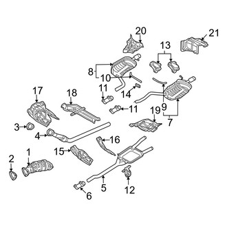 Audi OE - Exhaust System - Exhaust Components (1.8L)