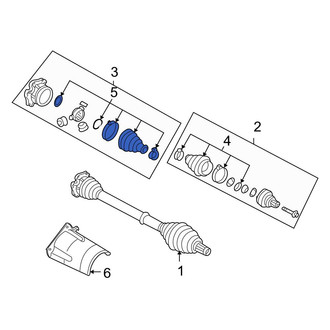 Audi OE - Front Left Inner CV Joint Boot Kit