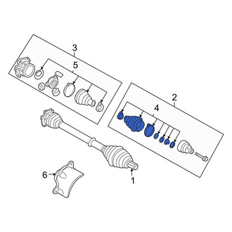 Audi OE - Front Right Inner CV Joint Boot Kit