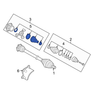 Audi OE - Front Left Outer CV Joint Boot Kit