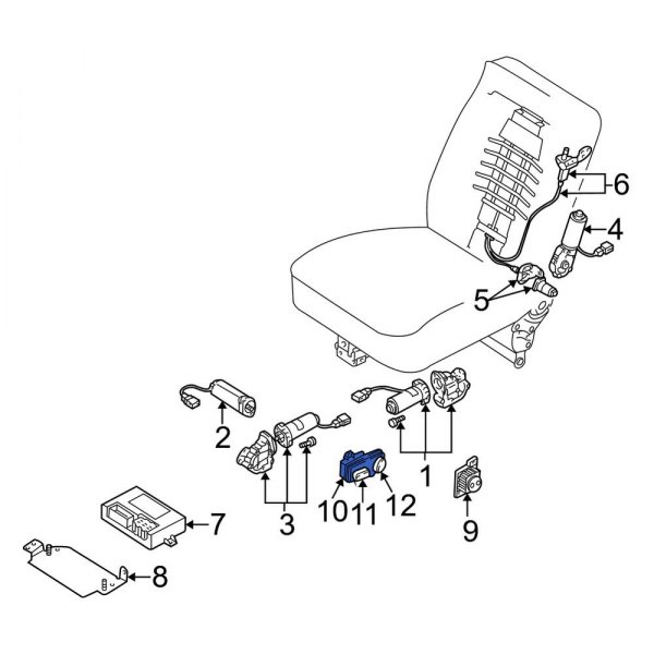 Audi OE 8E0959747A Left Power Seat Switch