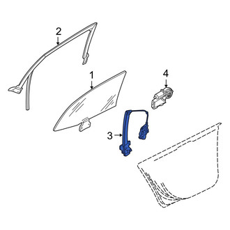 Audi OE - Rear Left Window Regulator