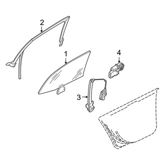 Audi OE - Rear Door - Glass & Hardware