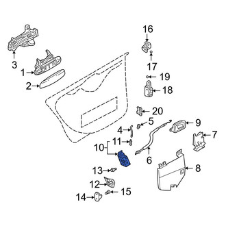 Audi OE - Rear Left Door Latch Assembly