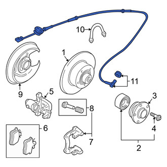 Audi OE - Front Right ABS Wheel Speed Sensor
