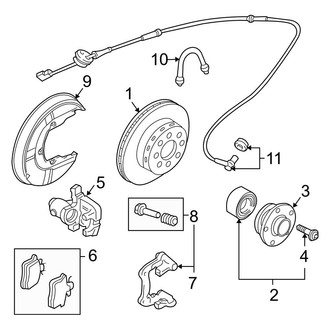Audi OE - Rear Suspension - Brake Components (Base / Avant)