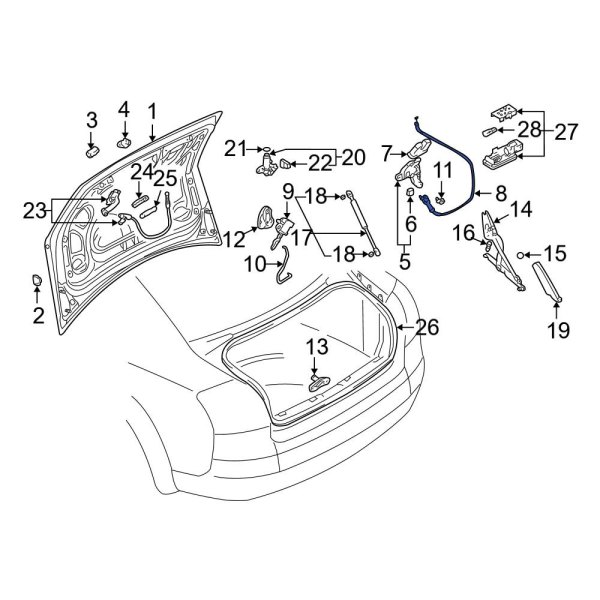 Deck Lid Release Cable