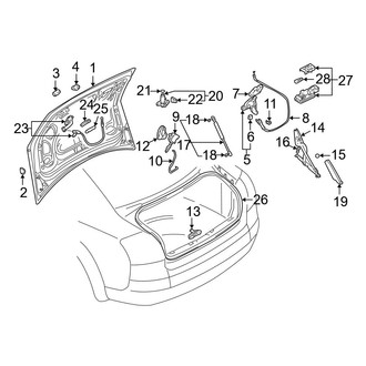 Audi OE - Trunk Lid - Lid & Components (Sedan)