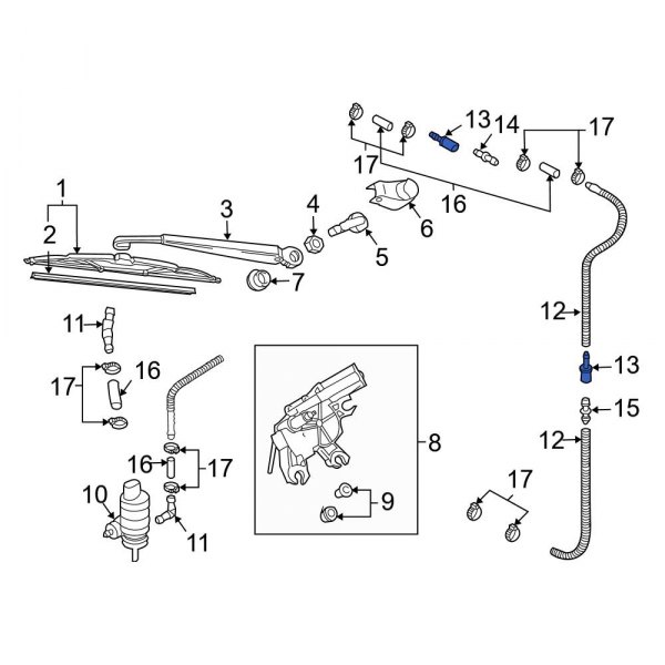 Liftgate Washer Hose Adapter