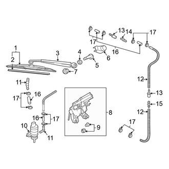 Audi OE - Lift Gate - Wiper & Washer Components