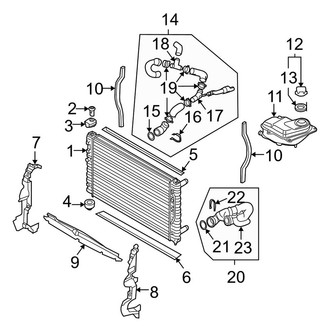 Audi OE - Cooling - Radiator & Components (Main), (Sedan / Wagon)