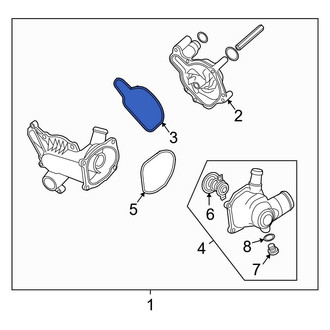 Audi OE - Engine Water Pump Gasket
