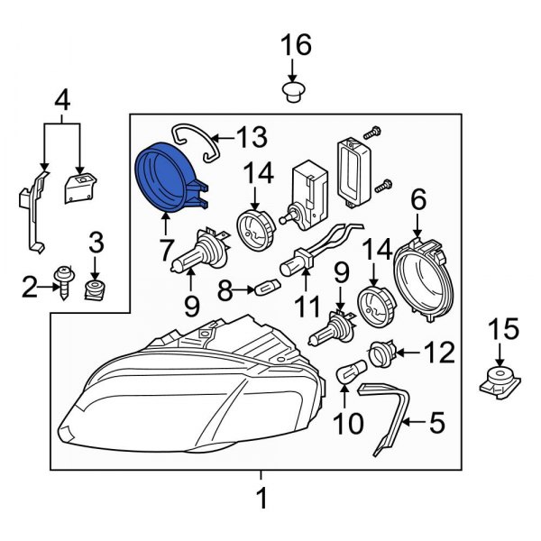 Headlight Bulb Cap