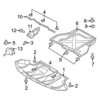Audi OE - Radiator Support - Splash Shields (Sedan / Wagon B7 Body Code 3.2L)