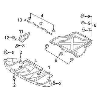 Audi OE - Radiator Support - Splash Shields (B7 Body Code)