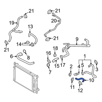 Audi OE - Upper Radiator Coolant Hose