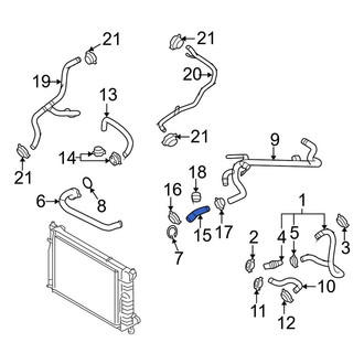 Audi OE - Upper Radiator Coolant Hose