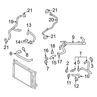 Audi OE - Cooling - Hoses & Pipes (Return), (B7 Body Code)