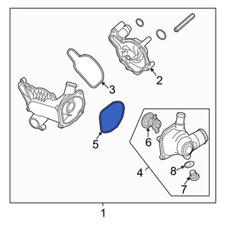 Audi OE - Engine Coolant Thermostat Housing Gasket