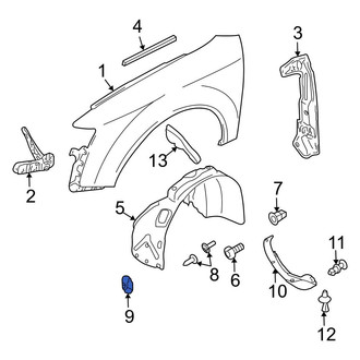 Audi OE - Radiator Support Splash Shield Nut